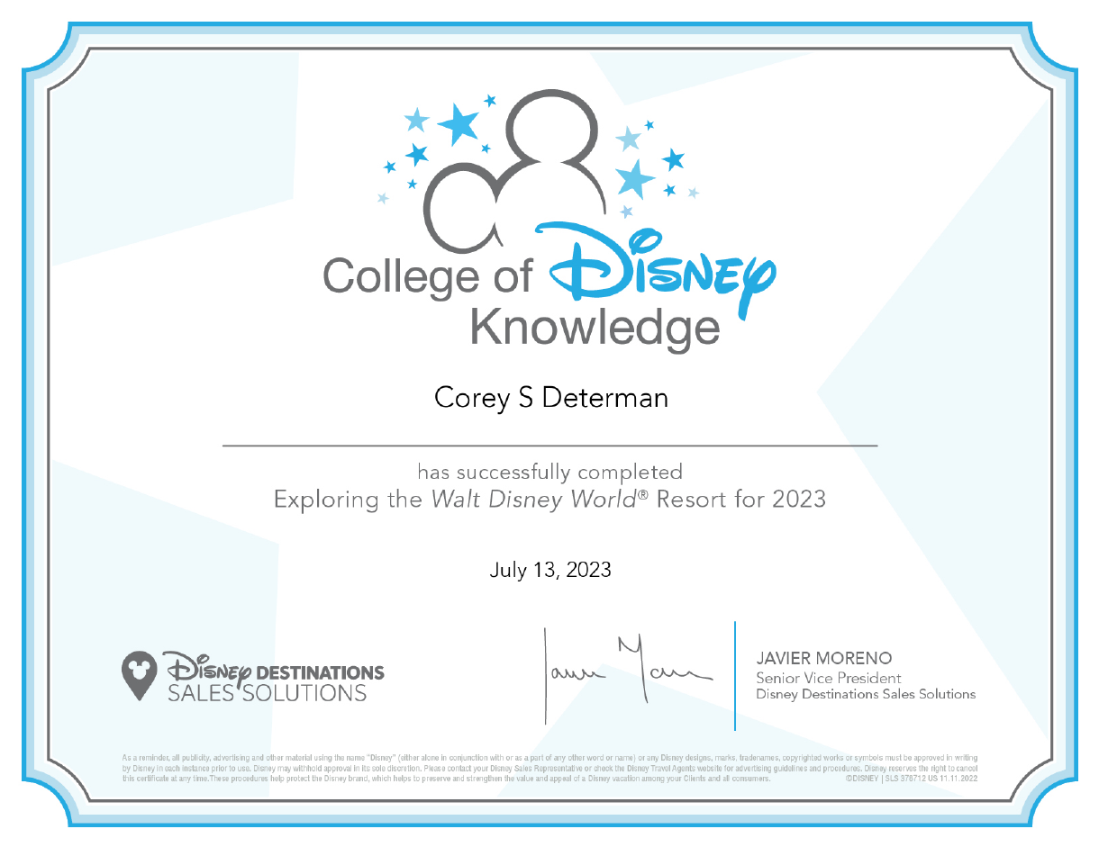 Disney World Resort specialist